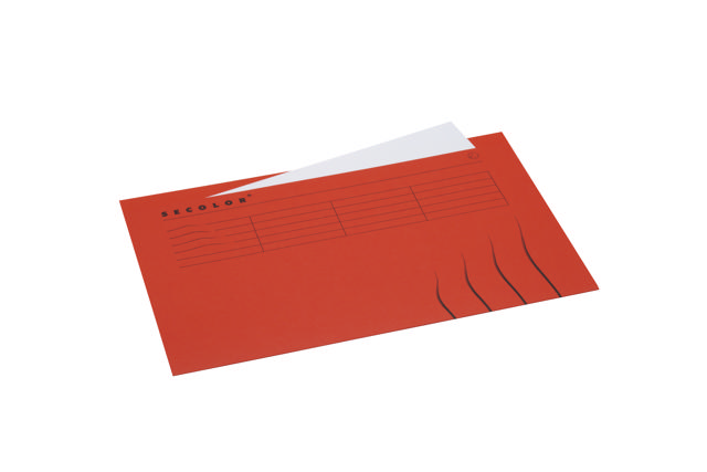 Secolor mappe med topfane, folio, 100% genbrugskarton, FSC®.