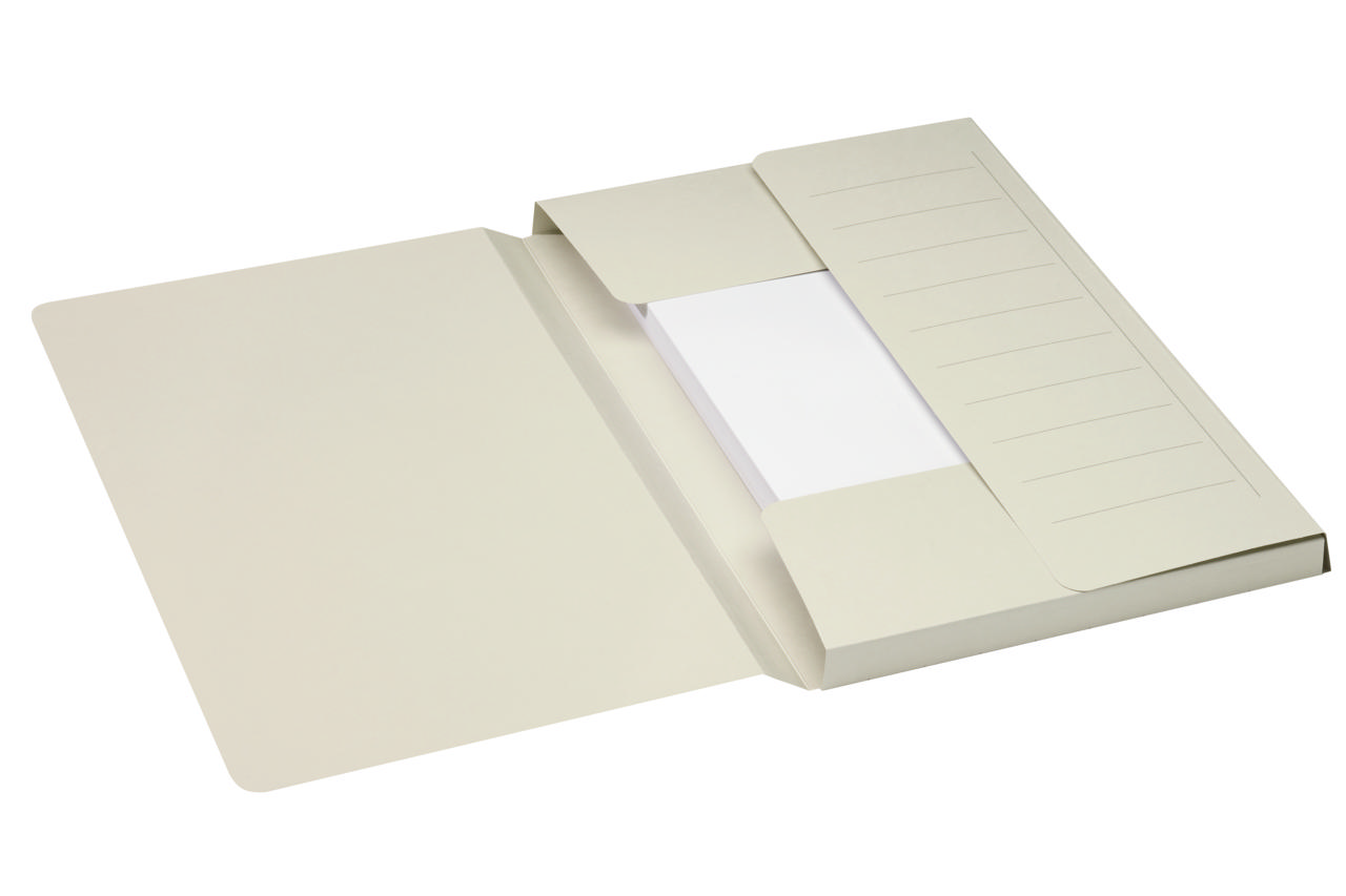 Secolor Dokumentmappe med 3 Flapper, Mammoth, 100% genbrugskarton, FSC®.
