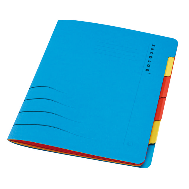 Secolor 6-fags sorteringsmappe, A4, 100% genbrugskarton, FSC®.