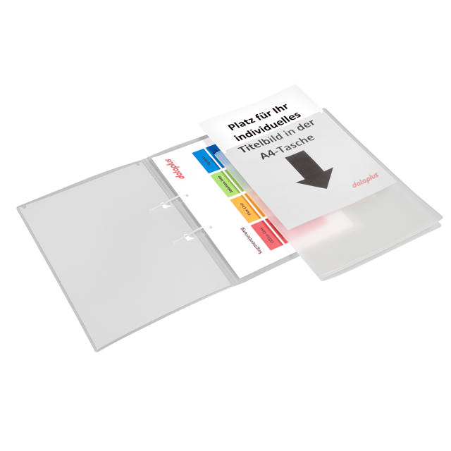Tilpasselig rapportmappe med stripbinder, A4