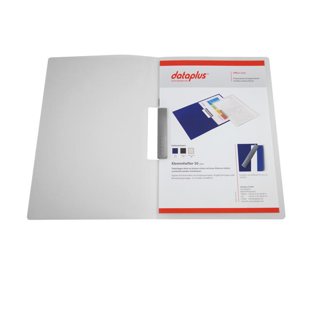 Rapportmappe med klemme, A4