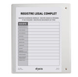 Ringbind med 6 Smartfolder-perforerede mapper med faner, komplet juridisk register, A4