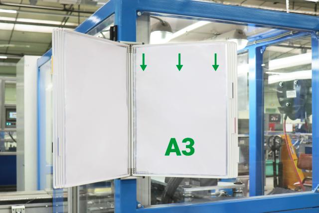 Tarifold Metal væg display system, A3, 10 lommer