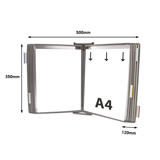 Tarifold Metal væg display system, A4, 10 lommer (farveemballage)