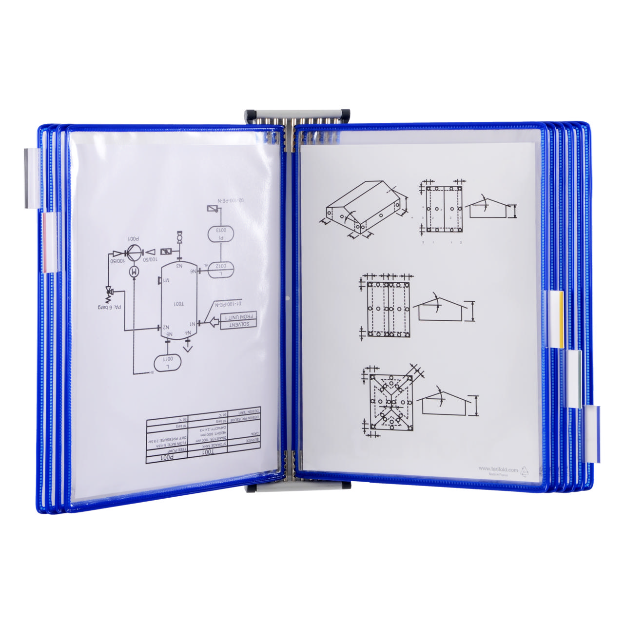 Tarifold Metal væg display system, A4, 10 lommer