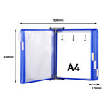 Tarifold Metal væg display system, A4, 10 lommer (farveemballage)