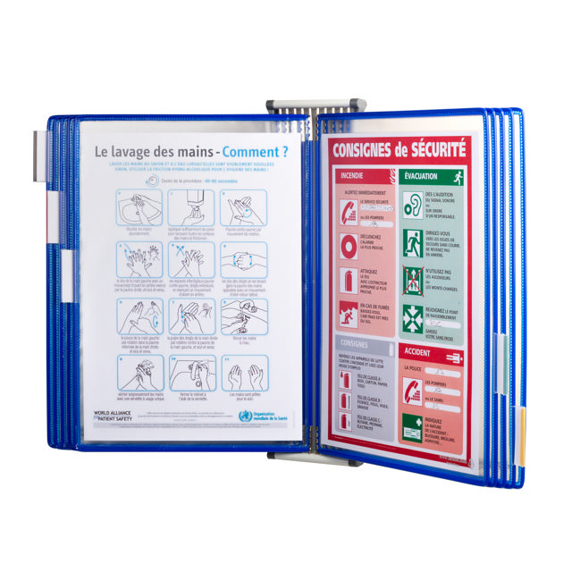 Tarifold Metal væg display system, A4, 10 lommer (farveemballage)