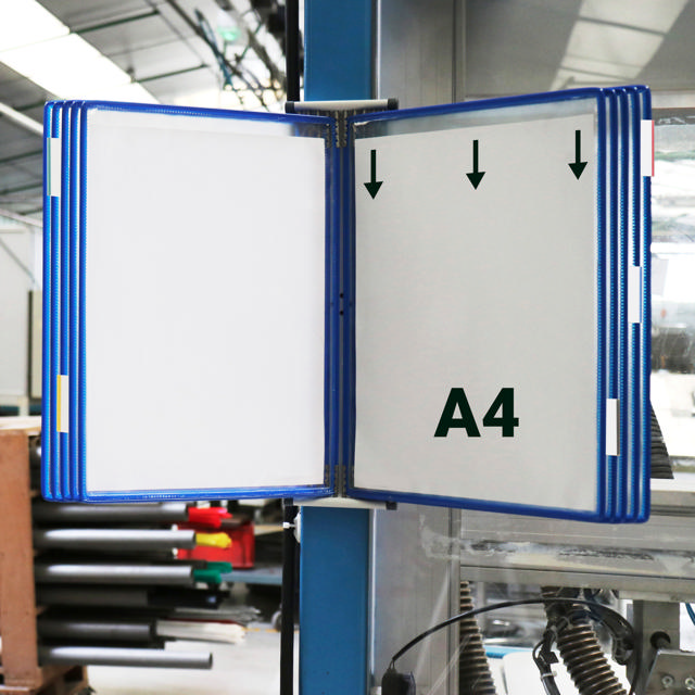 Tarifold Metal væg display system, A4, 10 lommer (farveemballage)