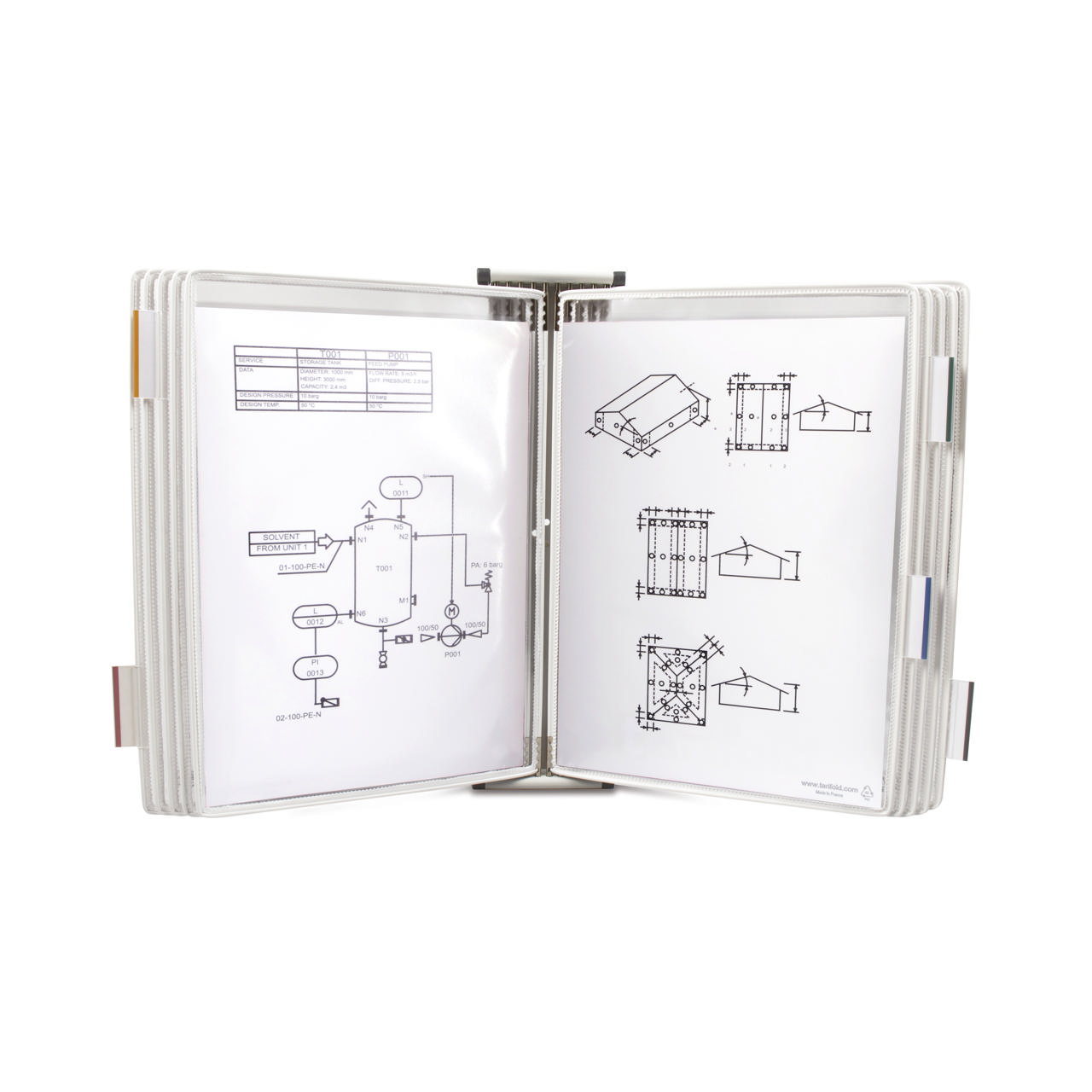 Tarifold Metal væg display system, A4, 10 lommer