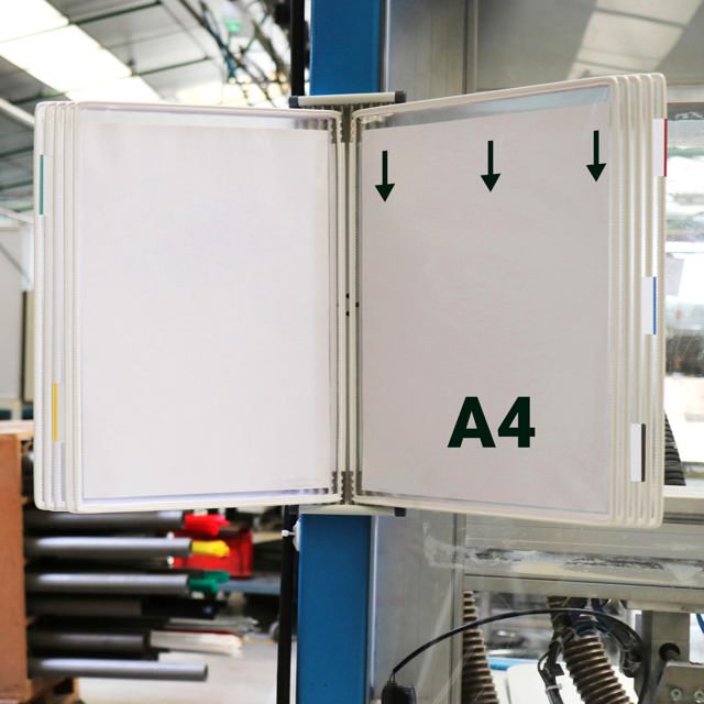 Tarifold Metal væg display system, A4, 10 lommer (farveemballage)