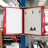 Tarifold Metal væg display system, A4, 10 lommer (farveemballage)