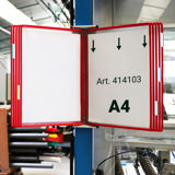 Tarifold Metal væg display system, A4, 10 lommer (farveemballage)