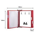 Tarifold Metal væg display system, A4, 10 lommer (farveemballage)