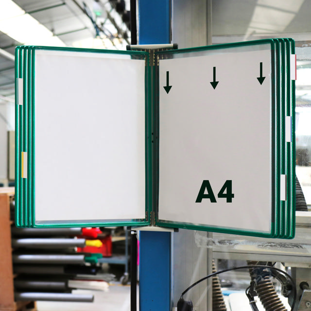 Tarifold Metal væg display system, A4, 10 lommer (farveemballage)