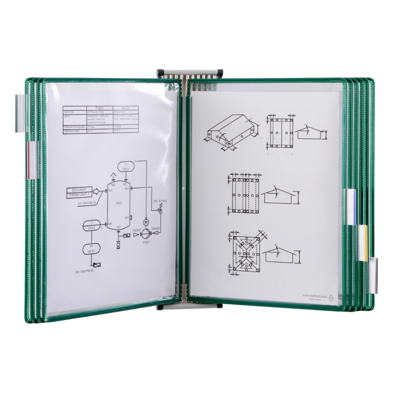 Tarifold Metal væg display system, A4, 10 lommer