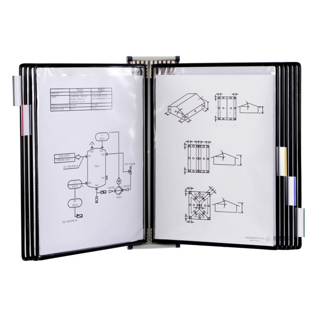 Tarifold Metal væg display system, A4, 10 lommer (farveemballage)