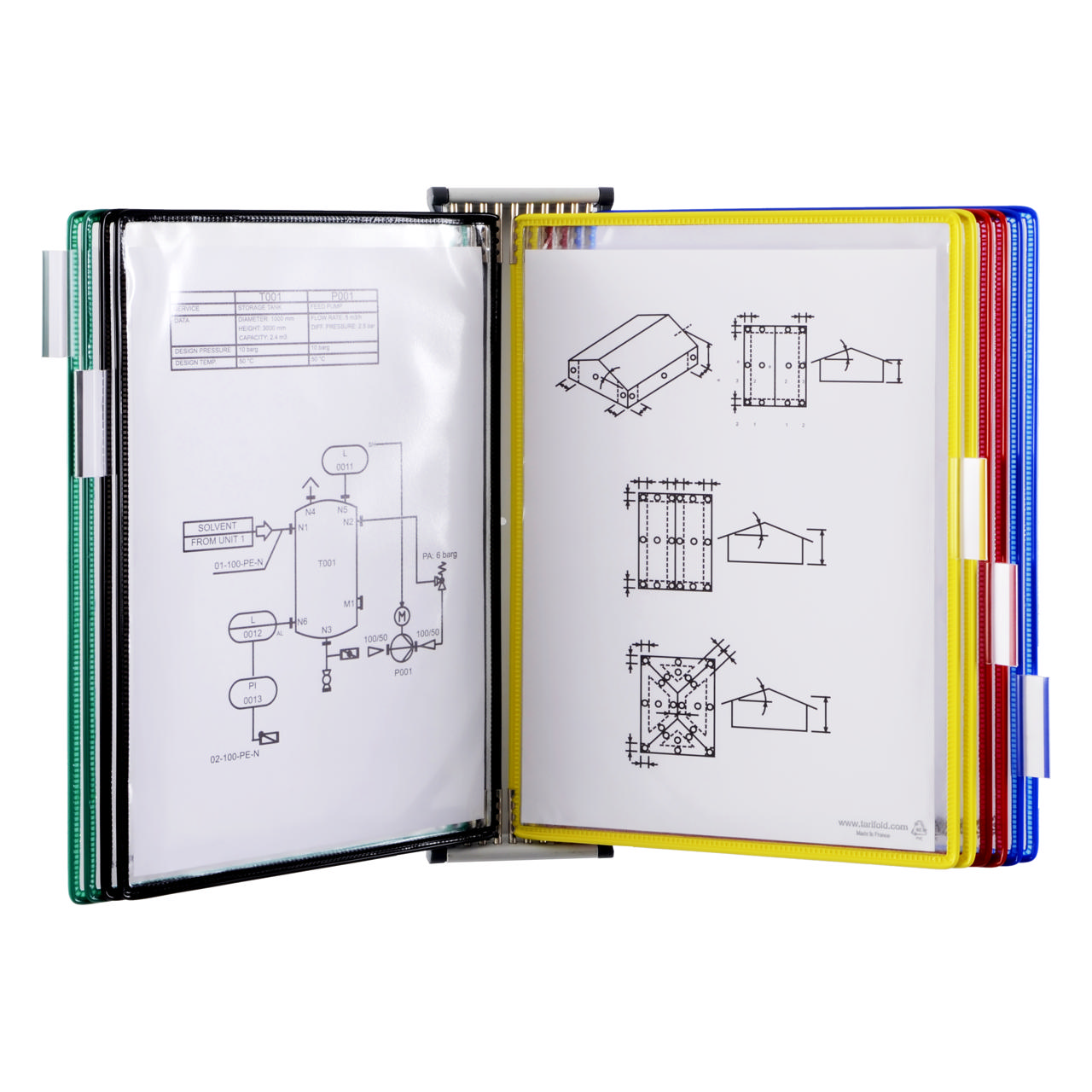 Tarifold Metal væg display system, A4, 10 lommer