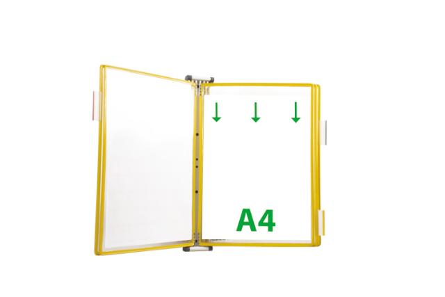 Tarifold Metal væg display system, A4, 5 lommer