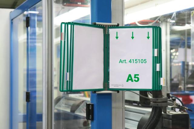 Tarifold Metal væg display system, A5, 10 lommer