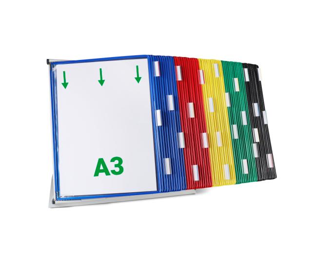 Tarifold Metal bord display system, A3, 60 lommer