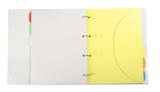 Smartfolder personlige ringbinds-sæt - med 6 perforeret dokument folders - A4 - assorteret