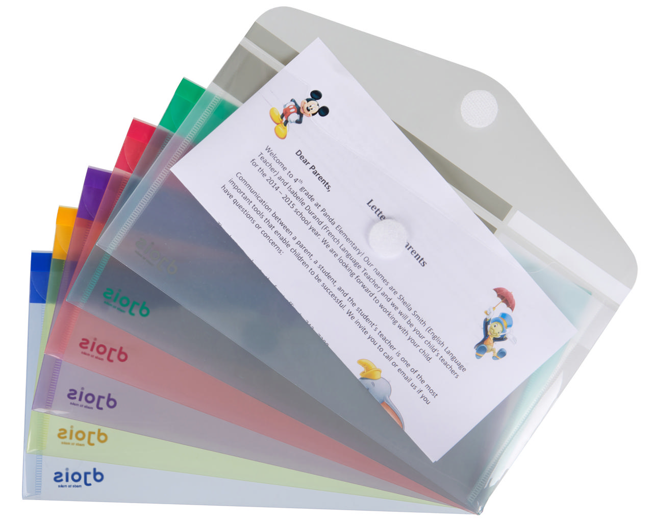 Color Collection dokumentmappe, Kuvertformet, Vandret
