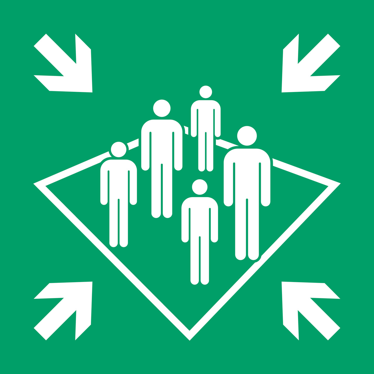 Sikkerhedsskilt Skibsmonteringsstation, 150 x 150 mm