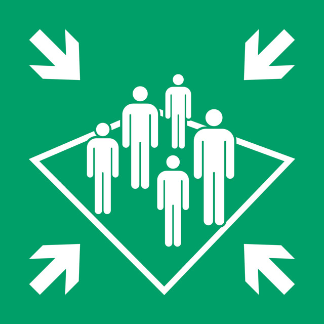 Sikkerhedsskilt Skibsmonteringsstation, 300 x 300 mm