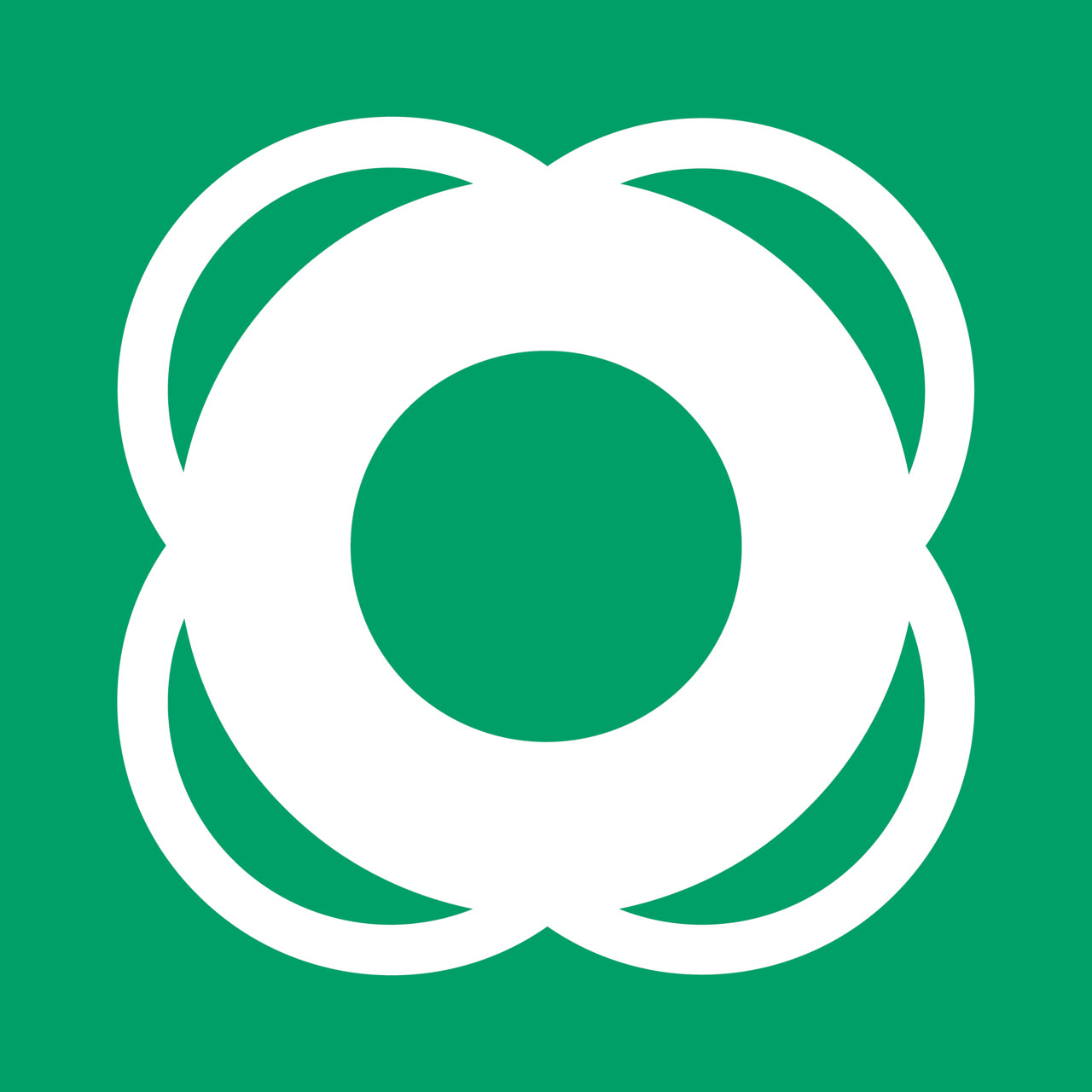 Sikkerhedsskilt Redningskrans, 150 x 150 mm