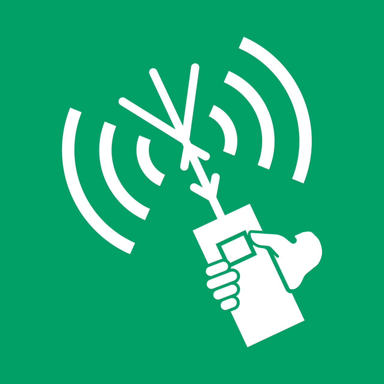 Sikkerhedsskilt To-vejs VHF Radiotelefonapparat, 300 x 300 mm