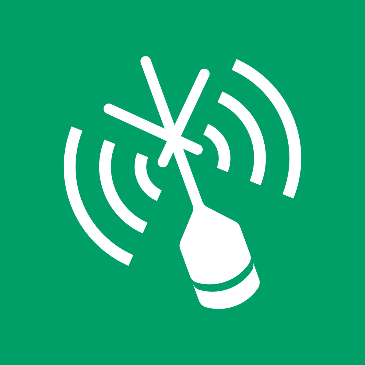 Sikkerhedsskilt Radiofyr til angivelse af nødposition, 300 x 300 mm