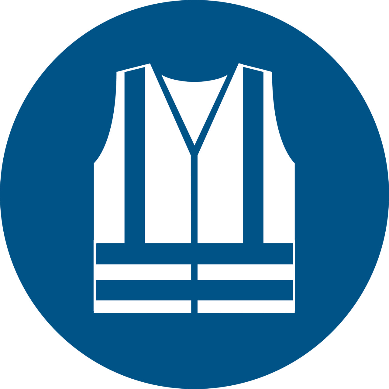 Sikkerhedsskilt Brug tøj med høj synlighed, 200 mm