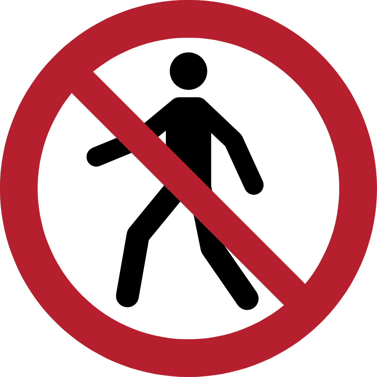 Sikkerhedsskilt Ingen Adgang, 200 mm