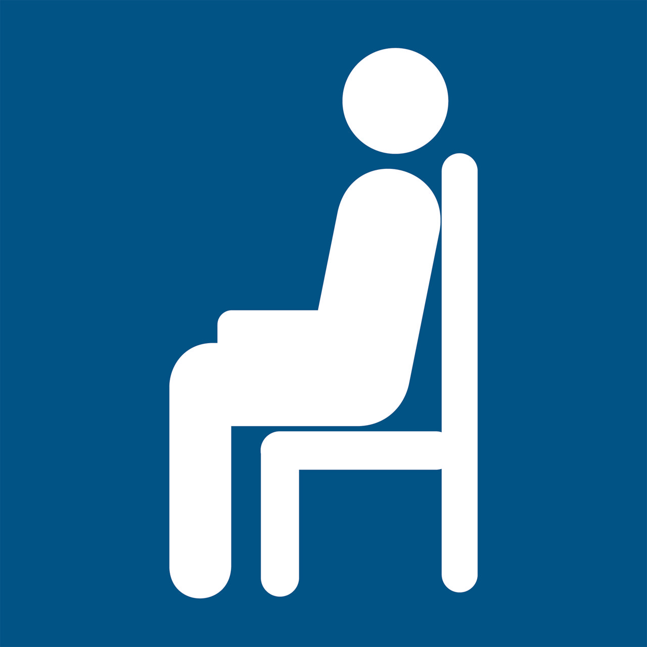 Venterumsskilt, 200 x 200 mm