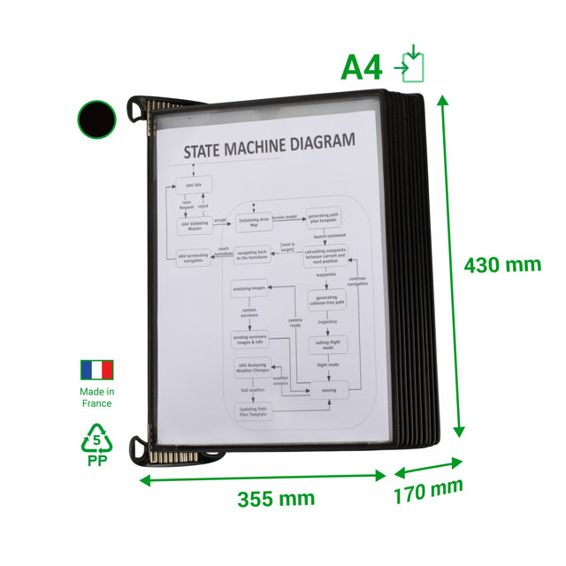 PRO vægdisplay kit med EASY LOAD lommer i PP