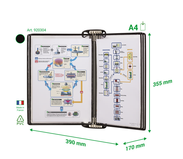 PRO vægdisplay kit  Standard lommer i PVC