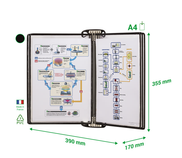 PRO vægdisplay kit  Standard lommer i PVC