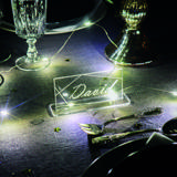 Bordkort i akryl, der kan tilpasses, rektangulært