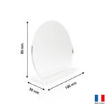 Bordkort i akryl, der kan tilpasses, runde