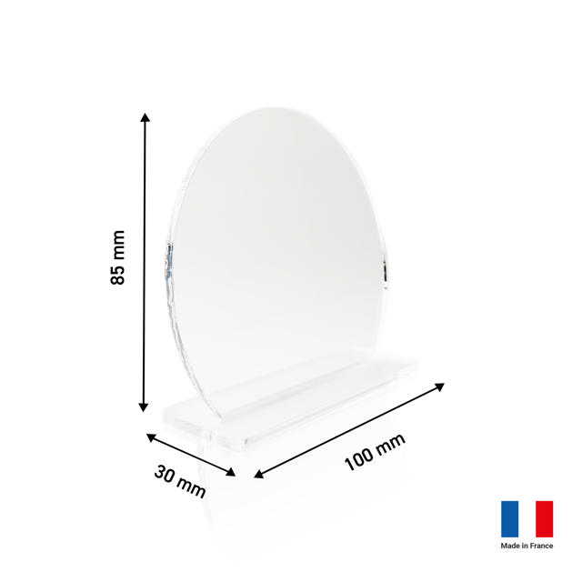 Bordkort i akryl, der kan tilpasses, runde