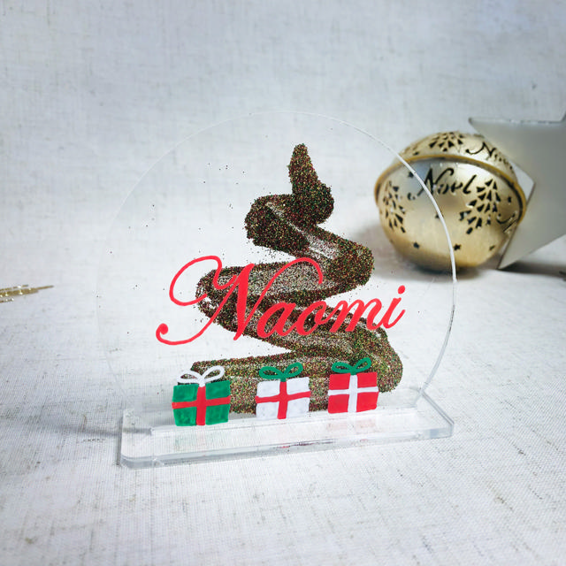 Bordkort i akryl, der kan tilpasses, runde