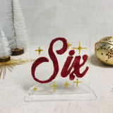 Bordnummerskilt i akryl, der kan tilpasses, runde