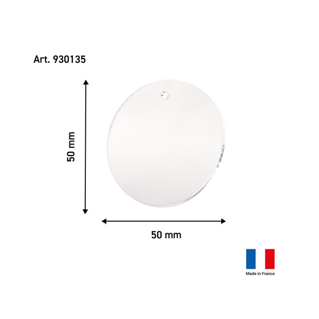 Akrylskive XS der kan tilpasses, 50 mm