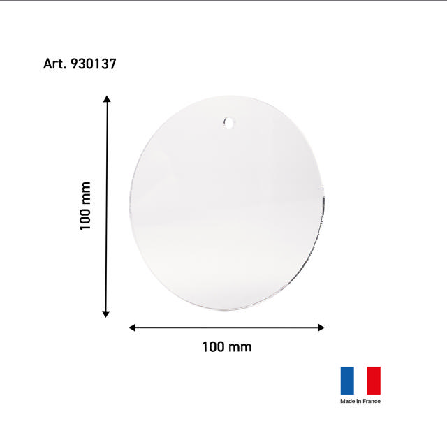 Akrylskive S, der kan tilpasses, 100 mm