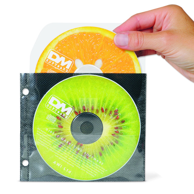 Ikke-klæbende CD/DVD Opbevaringslomme med flap