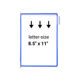 Tarifold Pivoting Pockets for Wall, Desk or Rotary Systems - 10 Blue Pockets