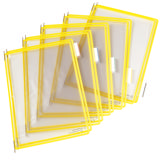 Tarifold Pivoting Pockets for Wall, Desk or Rotary Systems - 10 Yellow Pockets