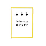 Tarifold Pivoting Pockets for Wall, Desk or Rotary Systems - 10 Yellow Pockets