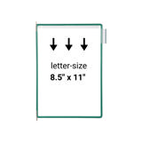 Tarifold Pivoting Pockets for Wall, Desk or Rotary Systems - 10 Green Pockets