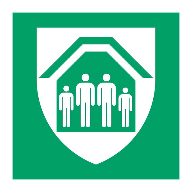 Sikkerhedsskilt Beskyttelsesrum